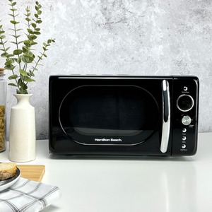 Hamilton Beach 20L Retro Black Microwave - Black by Hamilton Beach