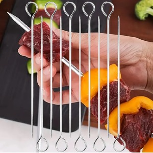 40 Metal BBQ Skewers Kebab Meat Vegetable Skewers Oven Grill Barbeque 35cm - Silver by Cooke & Miller