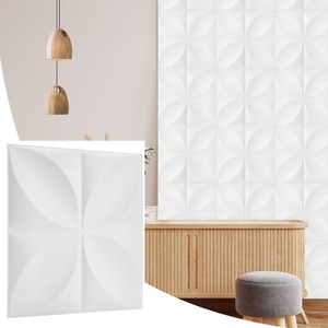 3D Wall Panels (50x50 cm) PVC Cladding Panel Geometric Convex Shape by NOVECRAFTO