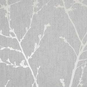 Superfresco Easy Innocence Branch Grey Silver Metallic - Grey by Superfresco Easy