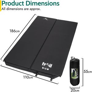 Double Self Inflate Camping Mat 5cm by Trail