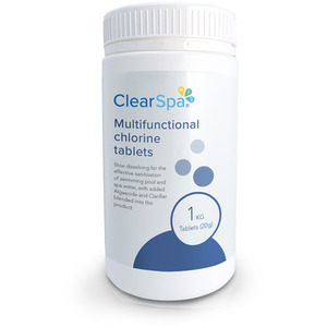 ClearSpa Multifunctional 20g Chlorine Tablets - ClearSpa Multifunctional 20g Chlorine Tablets / 1kg by ClearSpa