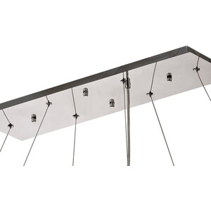 Empire Rectangular Ceiling Pendant Chandelier, 1G9, Polished Chrome, Crystal - Polished Chrome