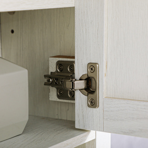 kleankin Farmhouse Bathroom Cabinet Bathroom Wall Cabinet - White by kleankin