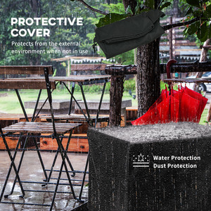 Outsunny 50,000 BTU Gas Fire Pit Table - Dark Grey by Outsunny