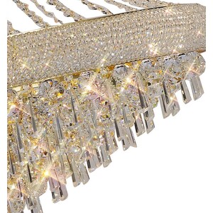 Alexandra Ceiling Pendant Chandelier 3 Tier 29 Light French Gold, Crystal - Gold