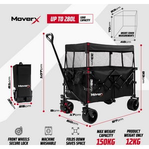 Folding Canopy Festival Wagon - Black by MoverX