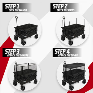 Folding Canopy Festival Wagon - Black by MoverX