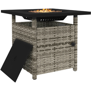 Outsunny 50,000 BTU Output Rattan Fire Pits for Garden by Outsunny