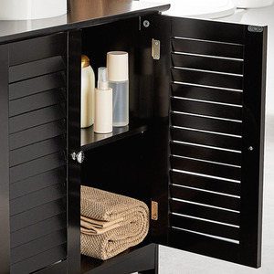 Shrewsbury Under Sink Bathroom Cabinet - Black by VonHaus