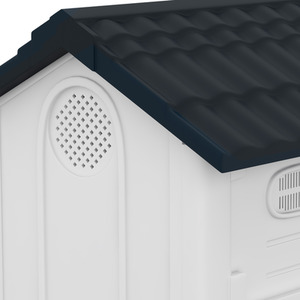 PawHut Plastic Dog Kennel for Outside - Grey / 69cm / Plastic pp by PawHut