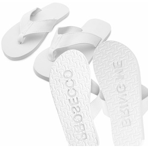 Bring Me Prosecco Sand Imprint Flip Flops by Flo Fashion