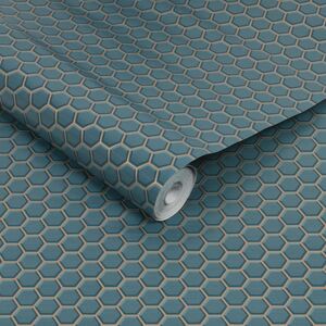 Contour Hexagon Wallpaper - Green by Contour