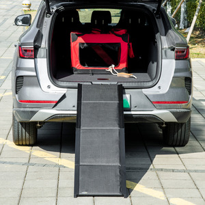 PawHut Portable Folding Dog Ramp for Car with Non-Slip Surface for XL Dogs - Black by PawHut