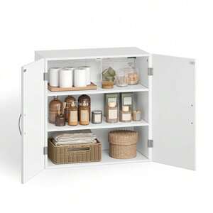 VASAGLE Bathroom Wall Storage Cabinet - White by VASAGLE