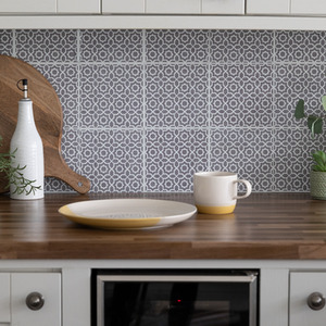 Lina Grey Self-Adhesive Wall Tiles (6 Tiles) - Grey by d-c-fix