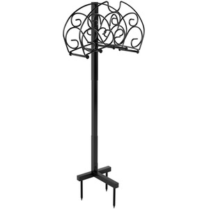Garden Hose Holder Freestanding Water Hose Stand - Black by Costway