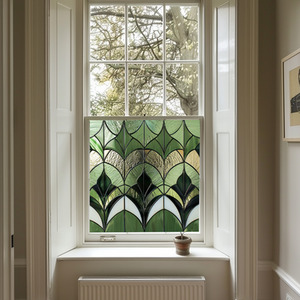 Bacoli Art Deco Stained Glass Privacy Window Film by Creative Printing Solutions