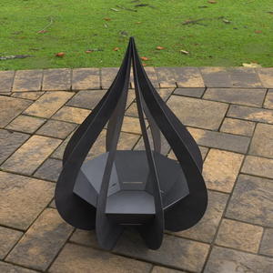 Tear Drop Fire Pit - Black by Laser Hut