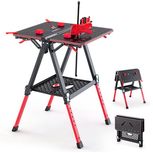 2-in-1 Folding Work Table Sawhorse by Costway