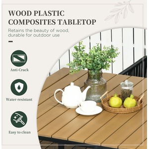 Outsunny Space-saving Design Rattan Cube Dining Sets - Black by Outsunny