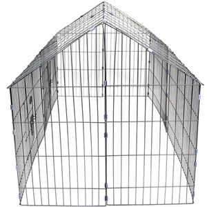 Metal Pet Run with Sunshade and Roof - Steel by Easipet