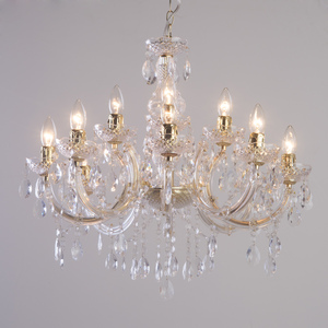 Marie Therese 12 Light Chandelier - Brass by Litecraft