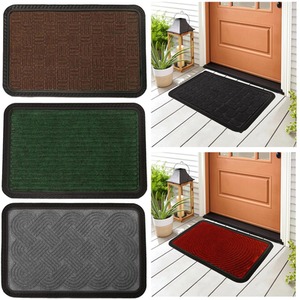 Decorative Door Mats - Ribbed Mosaic - Green by Roseley