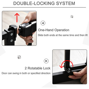 PawHut Adjustable Metal Pet Gate Safety Barrier by PawHut