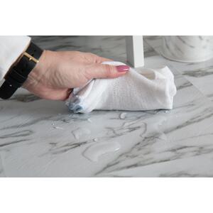 Floor Tiles Self-Adhesive Vinyl Flooring Kitchen Bathroom - White, Grey / Marble by D-C-Fix