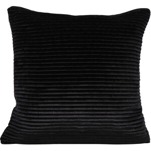 Clara Velvet Pleat Cushion - Black by Divante