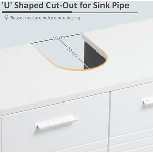Kleankin Under Sink Cabinet - White by Kleankin