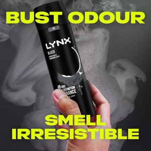 Lynx XL 48-Hour Odour Protection Body Spray Deodorant, 3 or 6 Pack, 200ml - Black / 6 by Lynx