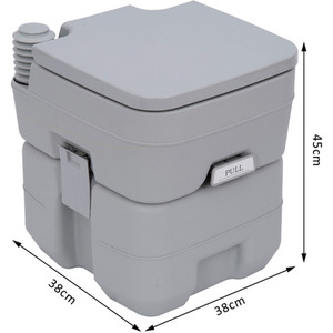Outsunny Mobile Camping Toilet - Grey by Outsunny
