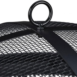 Fire Pit Bowl with Lid Outdoor - Black