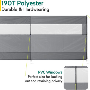 Metal Poled Camping Windbreak by Trail