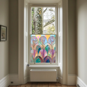 Idro Art Deco Stained Glass Privacy Window Film by Creative Printing Solutions
