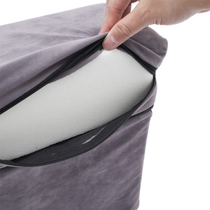 3-Step Convertible Pet Stairs with Removable Cover - Grey by Livingandhome