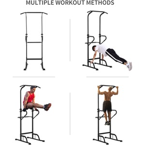 HOMCOM Multi Function Power Tower Station - Black by HOMCOM