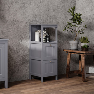 Compact Wooden Bathroom Cabinet with Drawers by Livingandhome