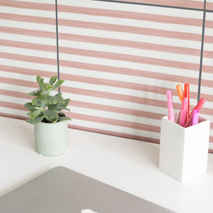 Quadrostyle STRIPES PINK Wall Tile and Furniture Vinyl Stickers by Quadrostyle