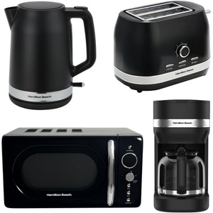Ella Black Kitchen Bundle With Coffee - Black by Hamilton Beach