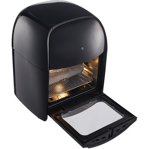 12L Air Fryer with Rotating Rotisserie Basket - Black / 42cm by Livingandhome