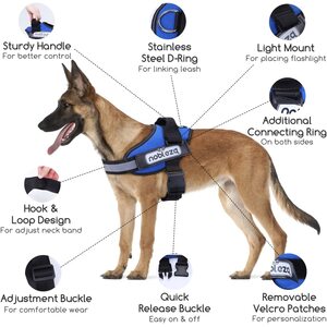 Dog Reflective Adjustable No-Pull Dog Vest Harness by Nobleza