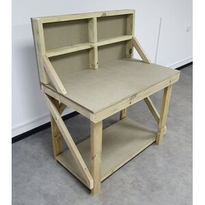 UniMdf Top Workbench With Back Panel by Arbor Garden Solutions