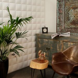 3D Wall Panels - White / Cubes Design by WALPLUS