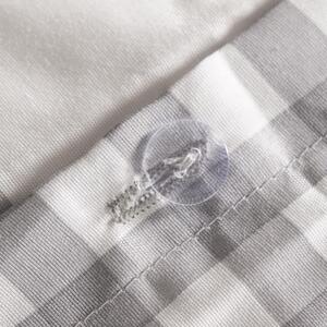 Gingham Duvet Cover Set - Grey / Single by OHS