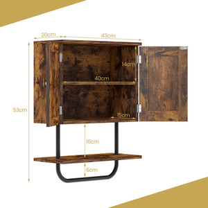 Bathroom Wall-Mounted Cabinet by Costway
