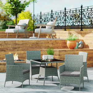 Outsunny 5-Piece Rattan Garden Furniture Set by Outsunny