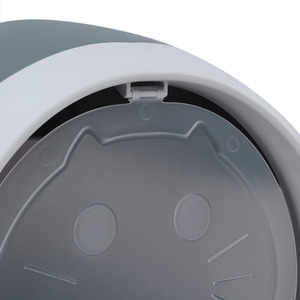 Flip-Top Space Capsule Cat Litter Box - Grey by Livingandhome